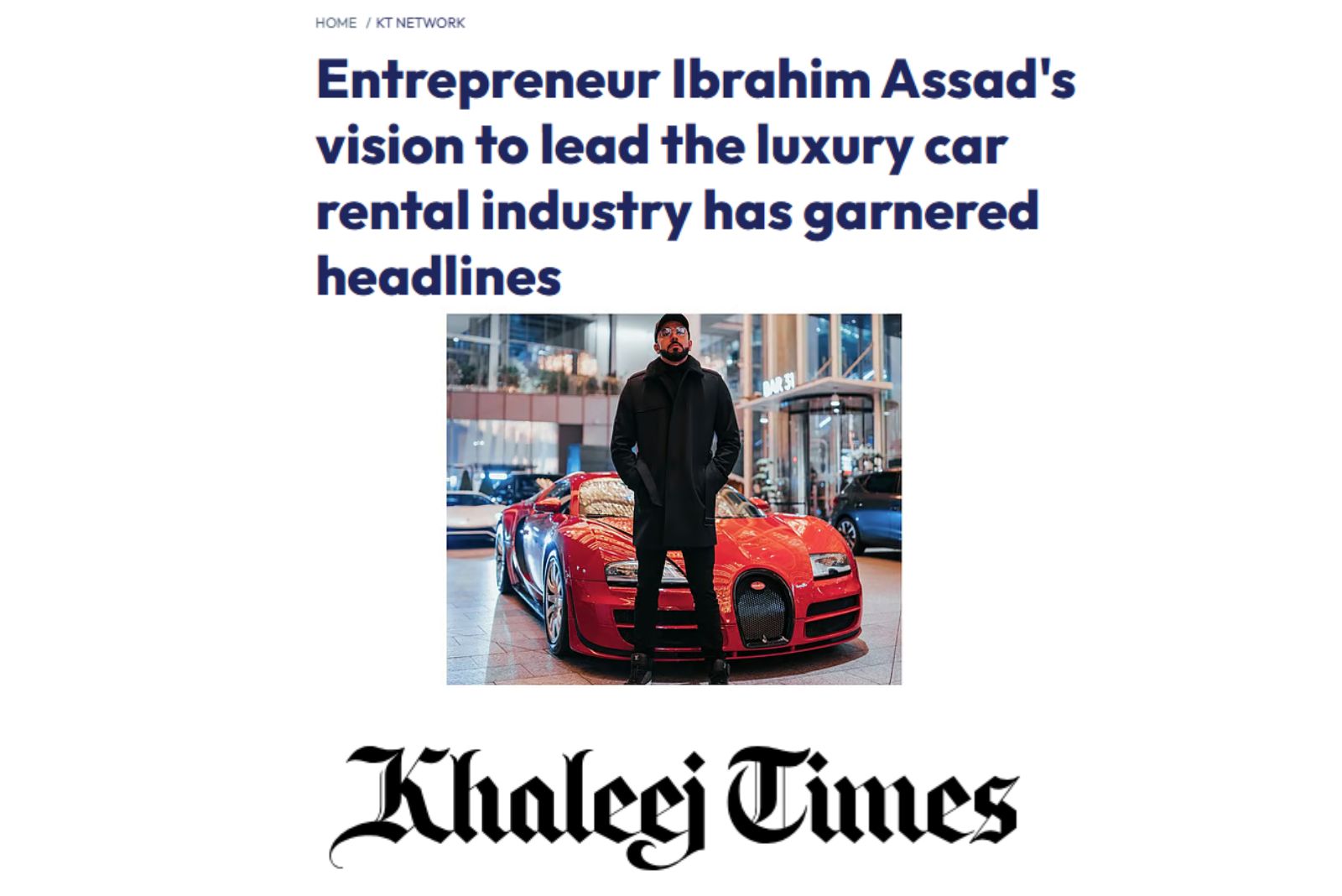Khaleej Times feature